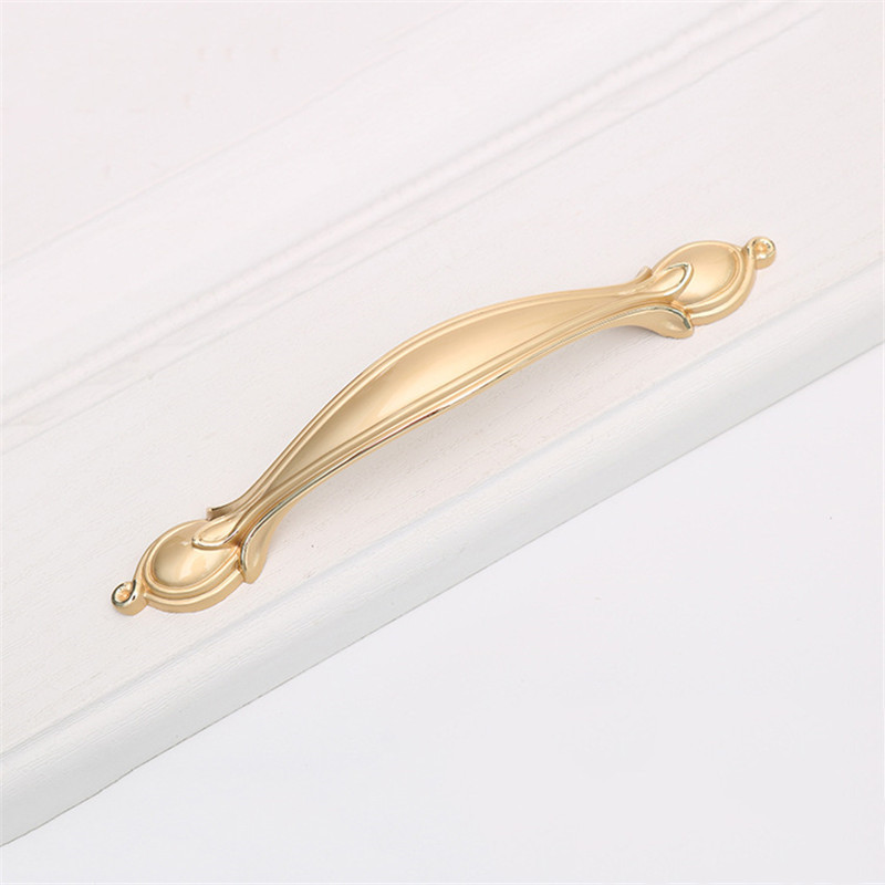 Furniture Matte Gold Zinc Alloy Kitchen Cabinet Handles Drawer Pulls Cupboard Handle