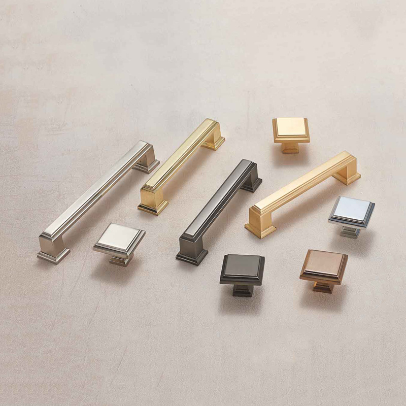 Wholesale Furniture Cabinet Handle Pulls Square Classical Bathroom Door Knobs Kitchen Cupboard Handles