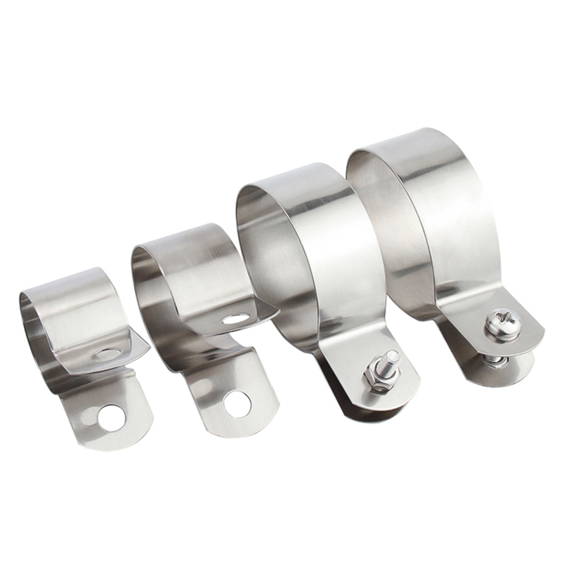 304 Stainless Steel U-shaped Grounding Clamp Ohm Clamp Horse Clamp Pipe Bracket Pipe Buckle