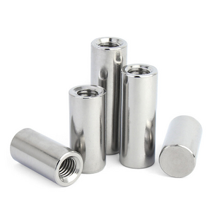 304 Stainless Steel M3 M4 M5 M6 M8 M10 M12 M14 M16 M20 Female Threaded Column Round Connect Sleeve Stud Rod