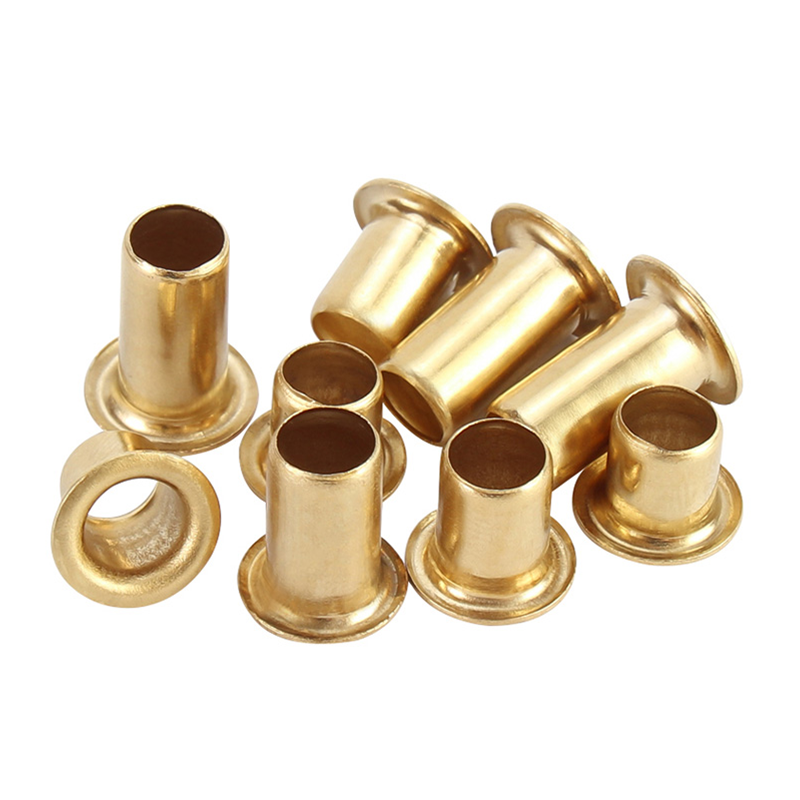 Customized Furniture Eyelet Rivets Din7340 Metal Brass Flat Head Special Hollow Tubular Rivets