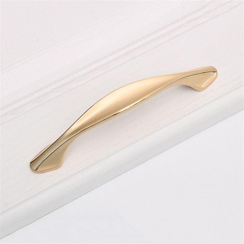 Furniture Matte Gold Zinc Alloy Kitchen Cabinet Handles Drawer Pulls Cupboard Handle