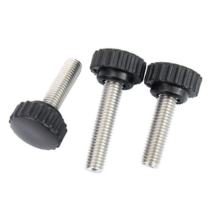 Factory Price 1/4" 3/8" 5/16" Plastic Thumb Screws Round Head Knurled Grips Screws Black Thumb Knob Screws