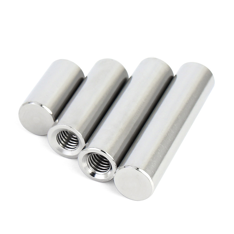 304 Stainless Steel M3 M4 M5 M6 M8 M10 M12 M14 M16 M20 Female Threaded Column Round Connect Sleeve Stud Rod