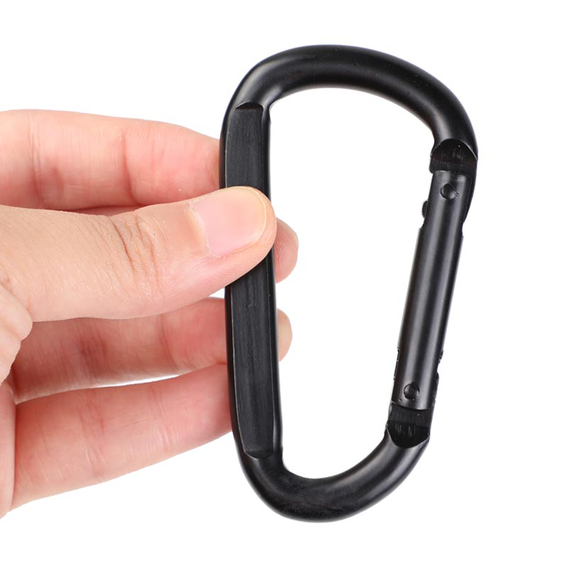 Black Outdoor Swing Accessories Snap Spring Hook Safety Lock Buckle Hanging Hammock Carabiner