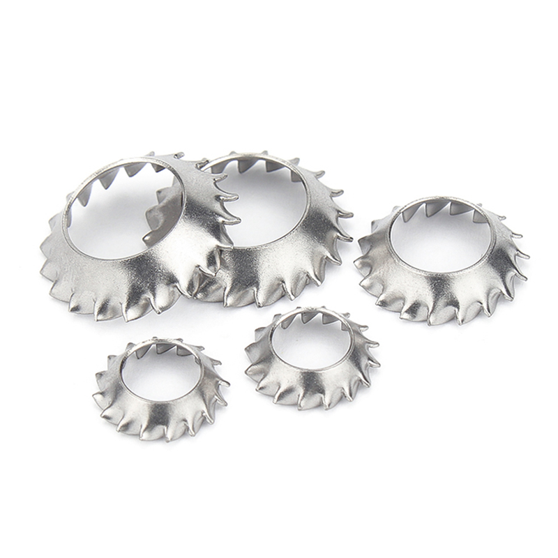 Serrated Tapered External Toothed Lock Washers Din6798 304 Stainless Steel Box Dongguan Silver Free M4 Washer Black Stainless