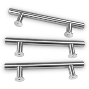 Furniture Hardware Stainless Steel T Bar Handle Modern Bushed Nickel Gold Black Cabinet Handles