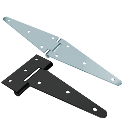 Oem Odm Custom T-strap Shed Hinge Gate Strap Heavy Duty Hinge Door Barn Gates Hinges Black Wrought Hardware Iron Rustproof