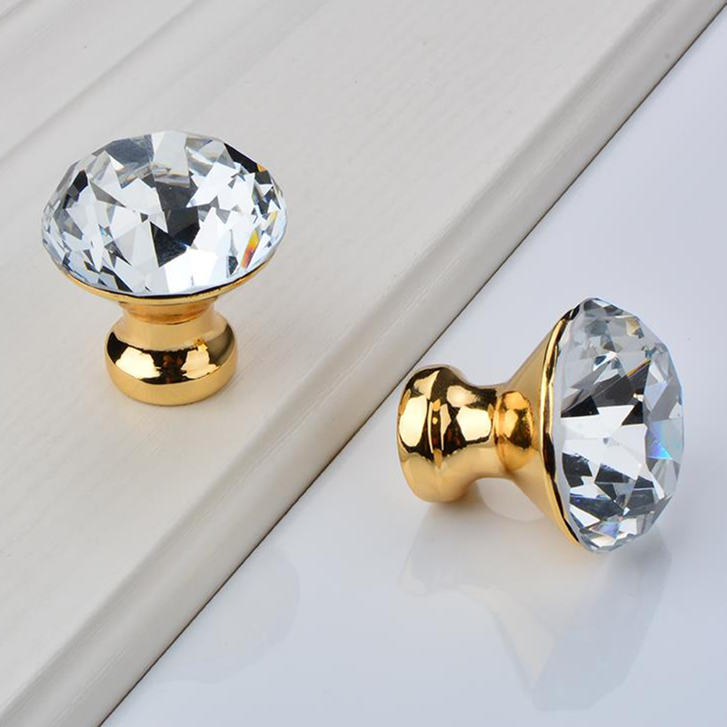 Knobs Drawer Knobs Diamond Style Decorative Furniture Handle Kitchen Acrylic Fancy Pull Cabinet Crystal Knobs Handles