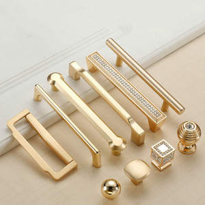 Zinc Alloy Pearl Gold Cabinet Knobs Kitchen Door Pull Drawer Cupboard Door Cabinet Handles for Furniture Hardware