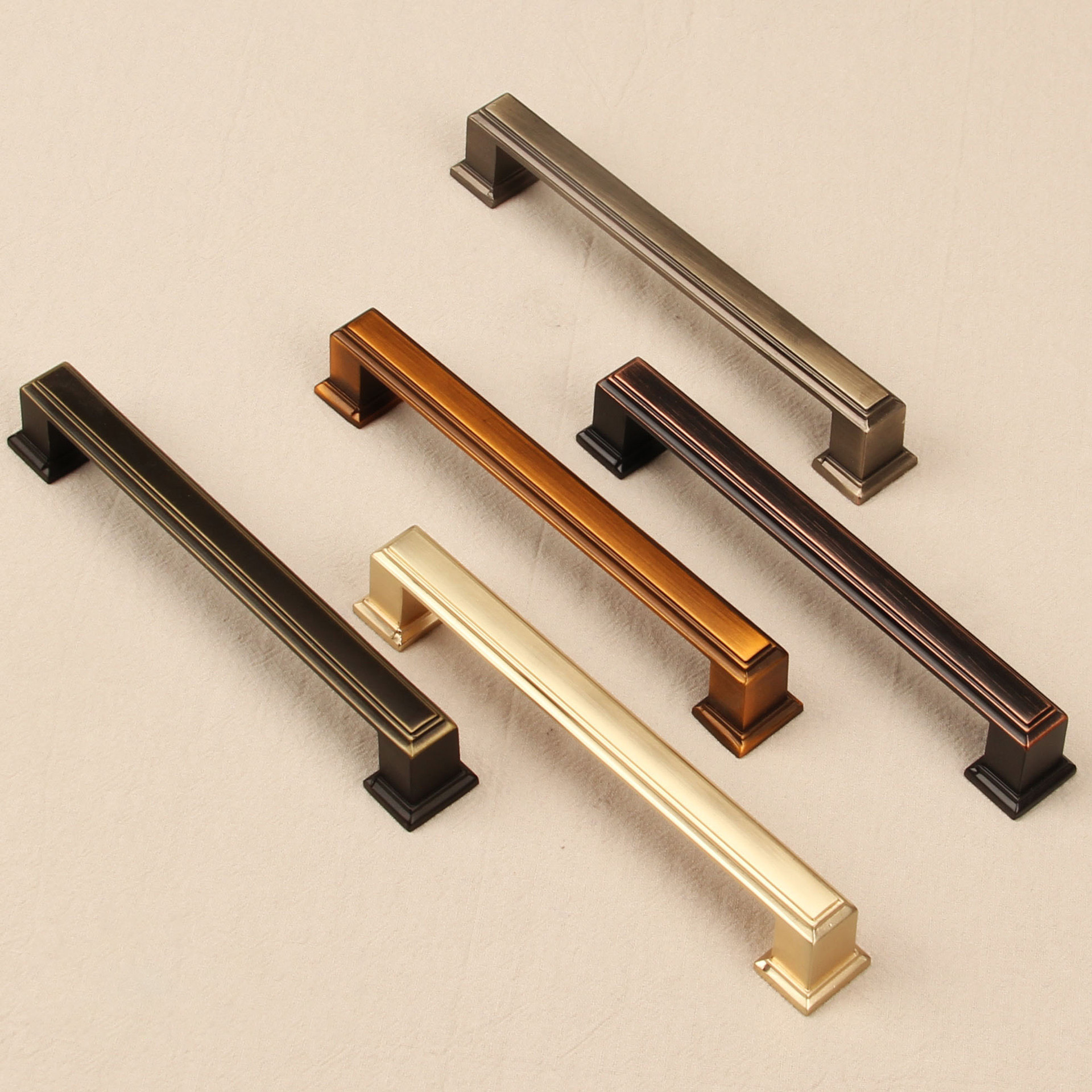 Wholesale Furniture Cabinet Handle Pulls Square Classical Bathroom Door Knobs Kitchen Cupboard Handles