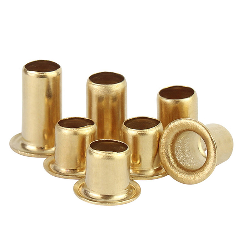 Customized Furniture Eyelet Rivets Din7340 Metal Brass Flat Head Special Hollow Tubular Rivets