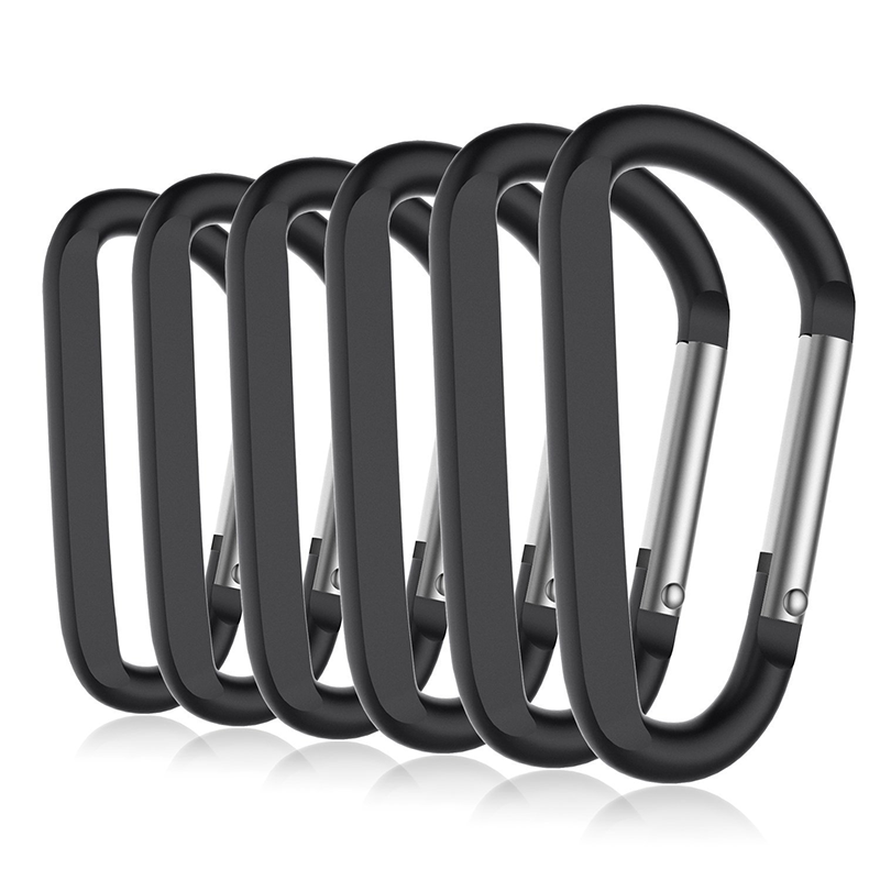 Black Outdoor Swing Accessories Snap Spring Hook Safety Lock Buckle Hanging Hammock Carabiner