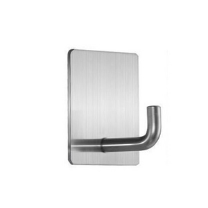 Matte Silver Wall Hook Stainless Steel Towel Coat Clothes Hooks Self Adhesive Holders For Hanging Clothes Bathroom Hook