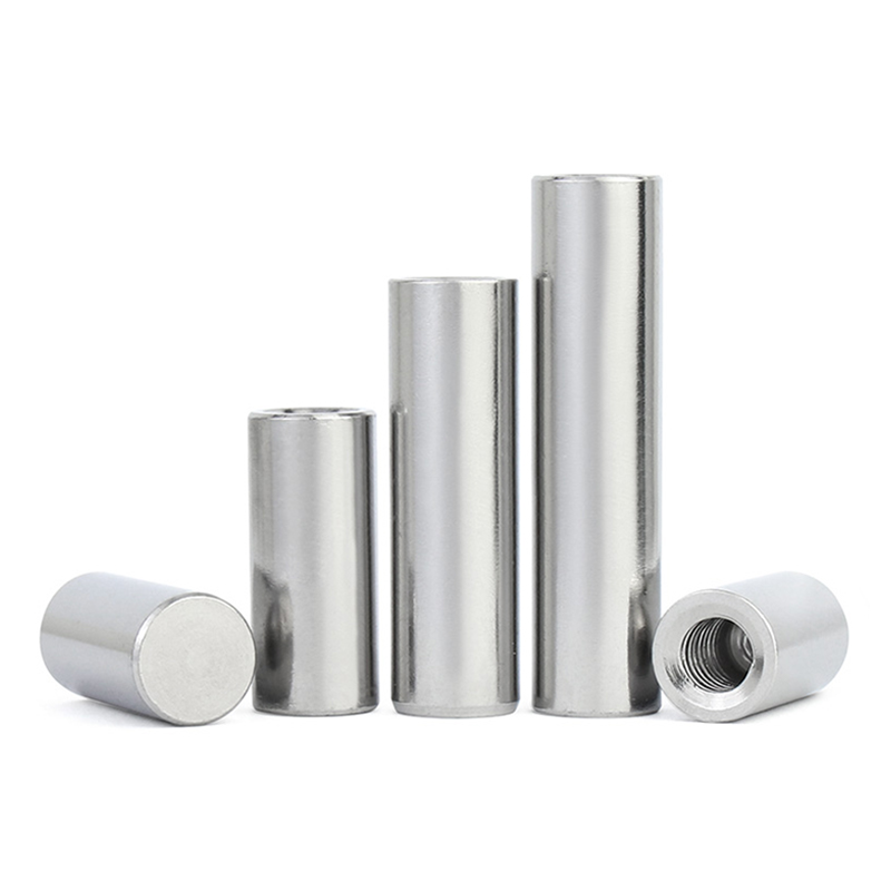 304 Stainless Steel M3 M4 M5 M6 M8 M10 M12 M14 M16 M20 Female Threaded Column Round Connect Sleeve Stud Rod