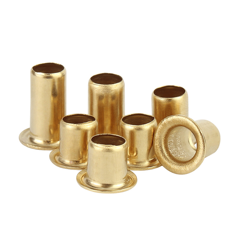 Customized Furniture Eyelet Rivets Din7340 Metal Brass Flat Head Special Hollow Tubular Rivets