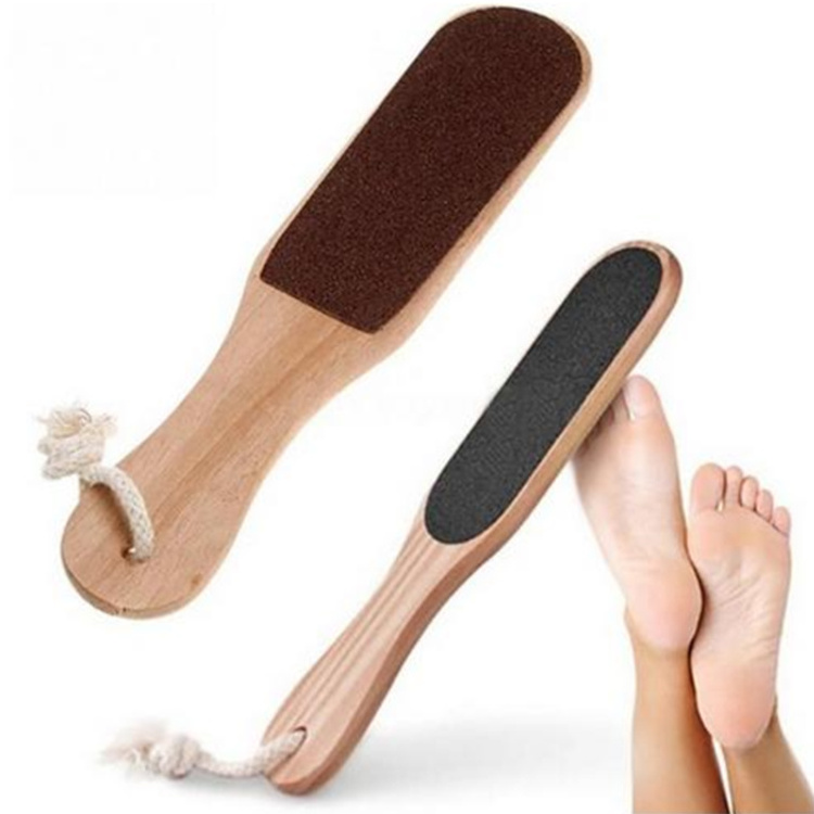 Faction style Double Sided Dead Skin Callus Remover Pedicure wooden foot file