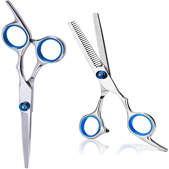 Professional Hair Cutting Scissors Kits Stainless Steel Hairdressing Shears Set Thinning/Texturizing Scissors for Barber/Salon