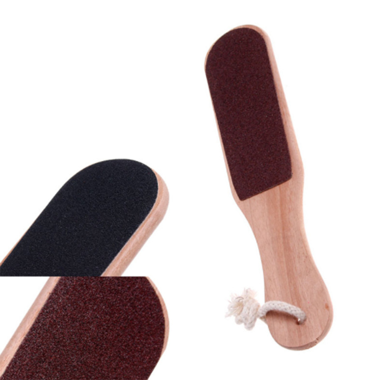 Faction style Double Sided Dead Skin Callus Remover Pedicure wooden foot file