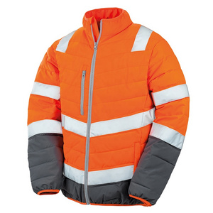 Reflective Safety Clothing Insulated Men's Parka Jacket Winter Waterproof Work Wear Hi Vis