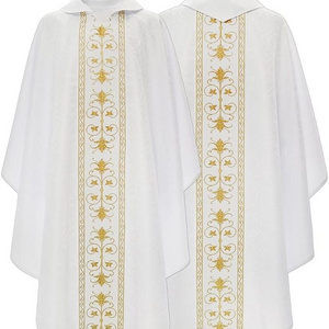 High Quality Church Pulpit Bishop Clergy Choir Robes with Latin Cross church uniform custom choir gown