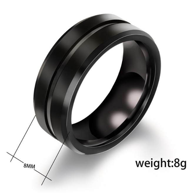 new arrival best quality stainless steel jewelry classic ring all black men's ring