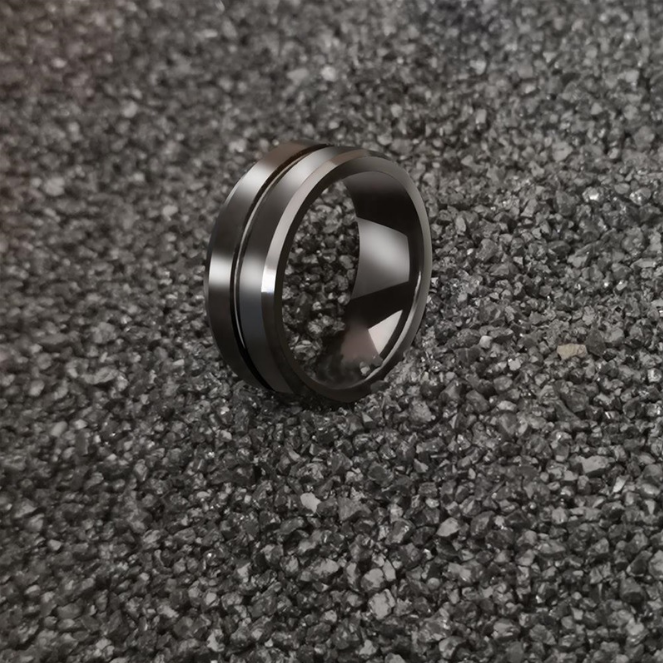 new arrival best quality stainless steel jewelry classic ring all black men's ring