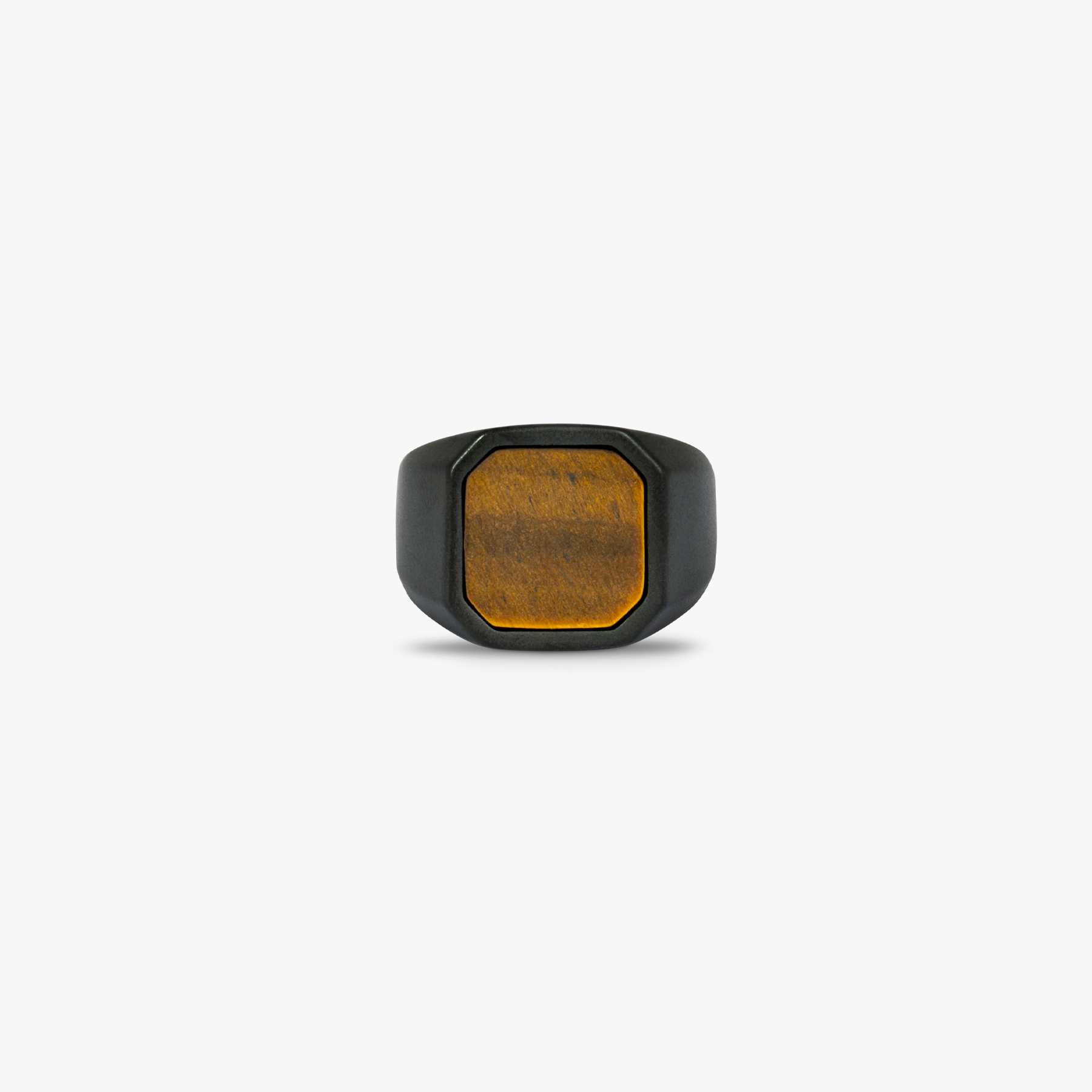 Vintage Black Onyx Tiger Eye Lapis Stone Natural Gemstone Stainless Steel Fashion Signet Finger Ring For Men