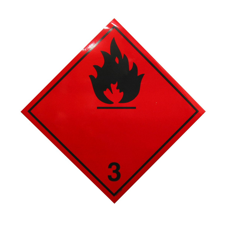 Dangerous Goods Label Printed Hazard Label Placard Weather Resistant Warning Poster Label Signs Sticker