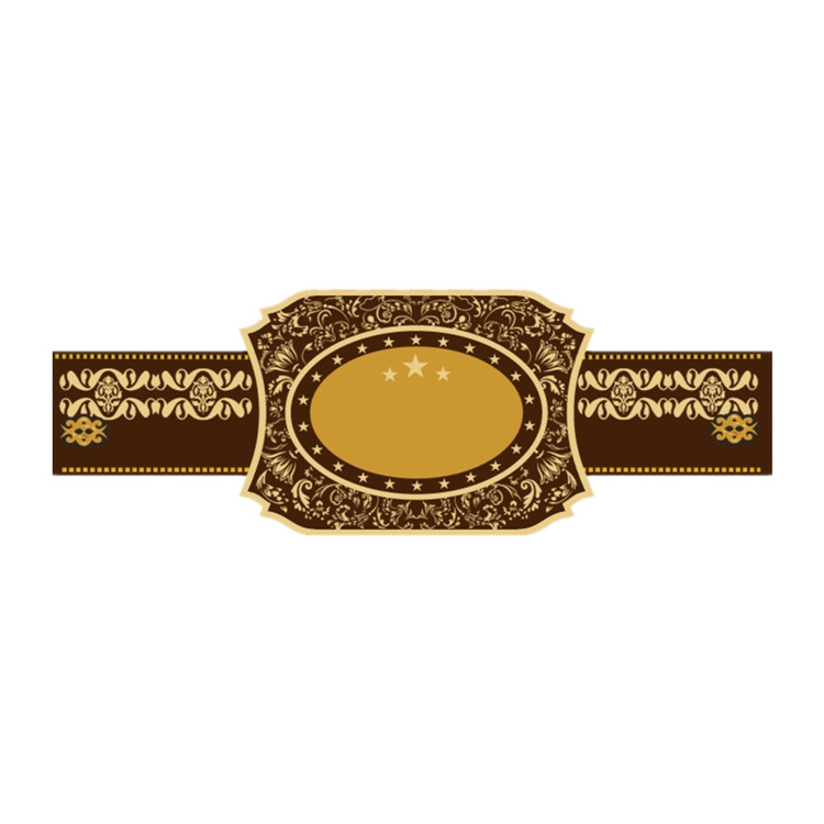 Cuba Brand Logo Custom Cigar Label Printing Gold Foil Cigar Band Ring