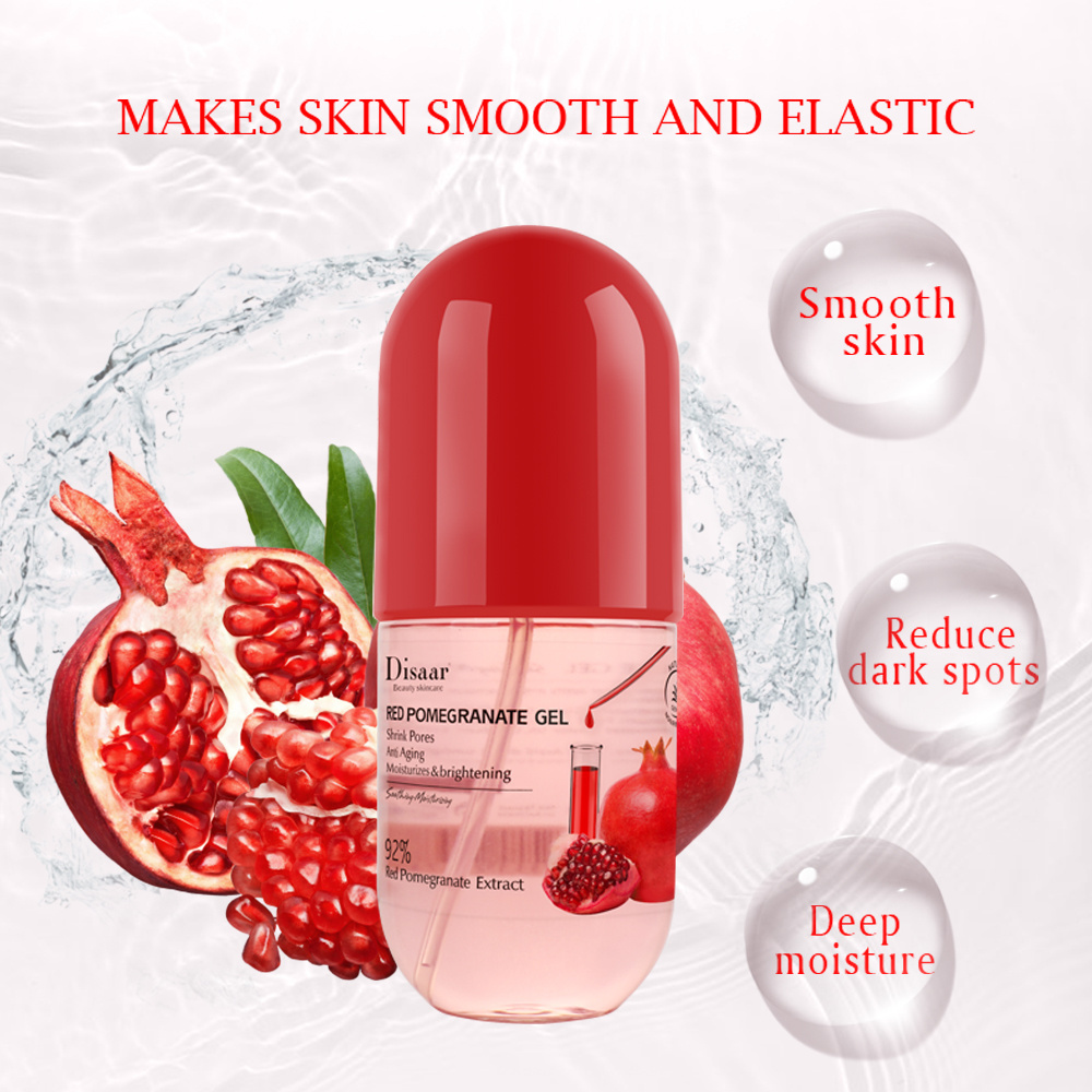 280ml Pure Organic Fruity Moisturizing Brightening Skin Care Natural 92% Red Pomegranate Soothing Gel