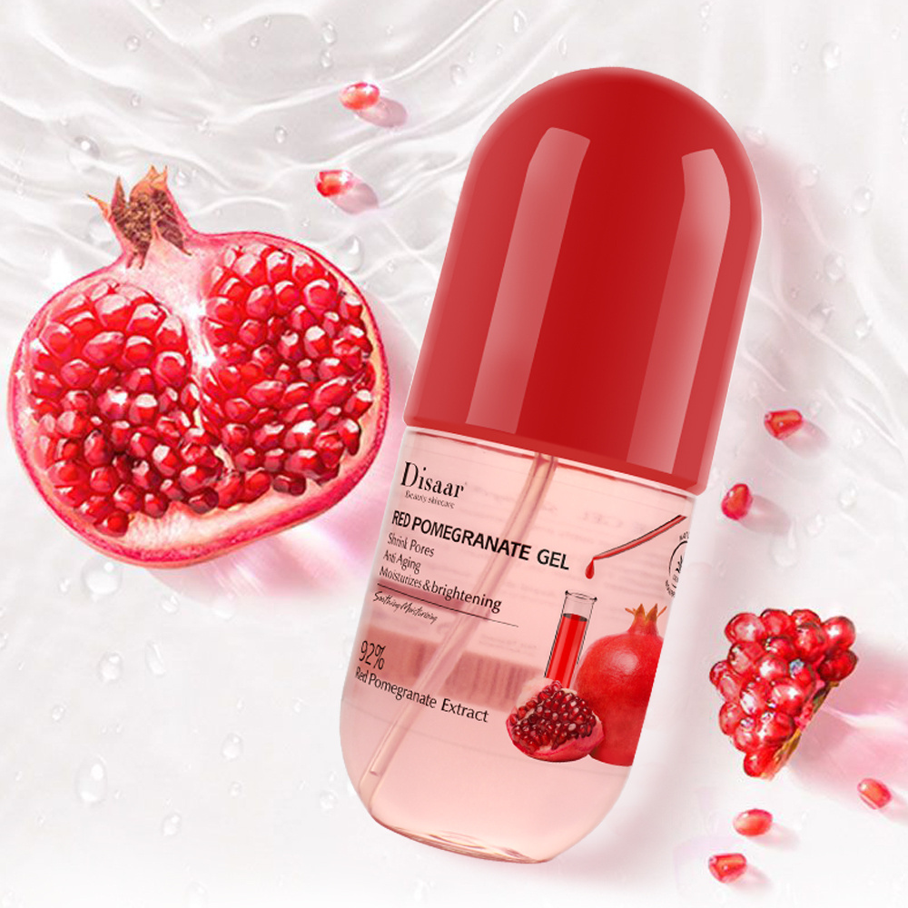 280ml Pure Organic Fruity Moisturizing Brightening Skin Care Natural 92% Red Pomegranate Soothing Gel