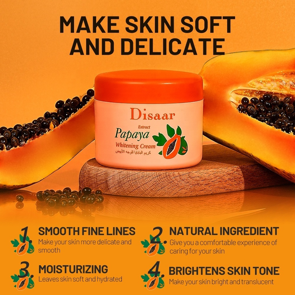 Disaar Vitamin E & Papaya Extract Whitening Deep Nourishing Skin Brighten Face Cream for Dark Skin