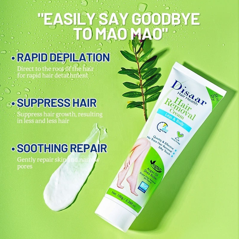 Disaar quick easy hair removal 3-minute body legs organic natural hair removal cream for men women