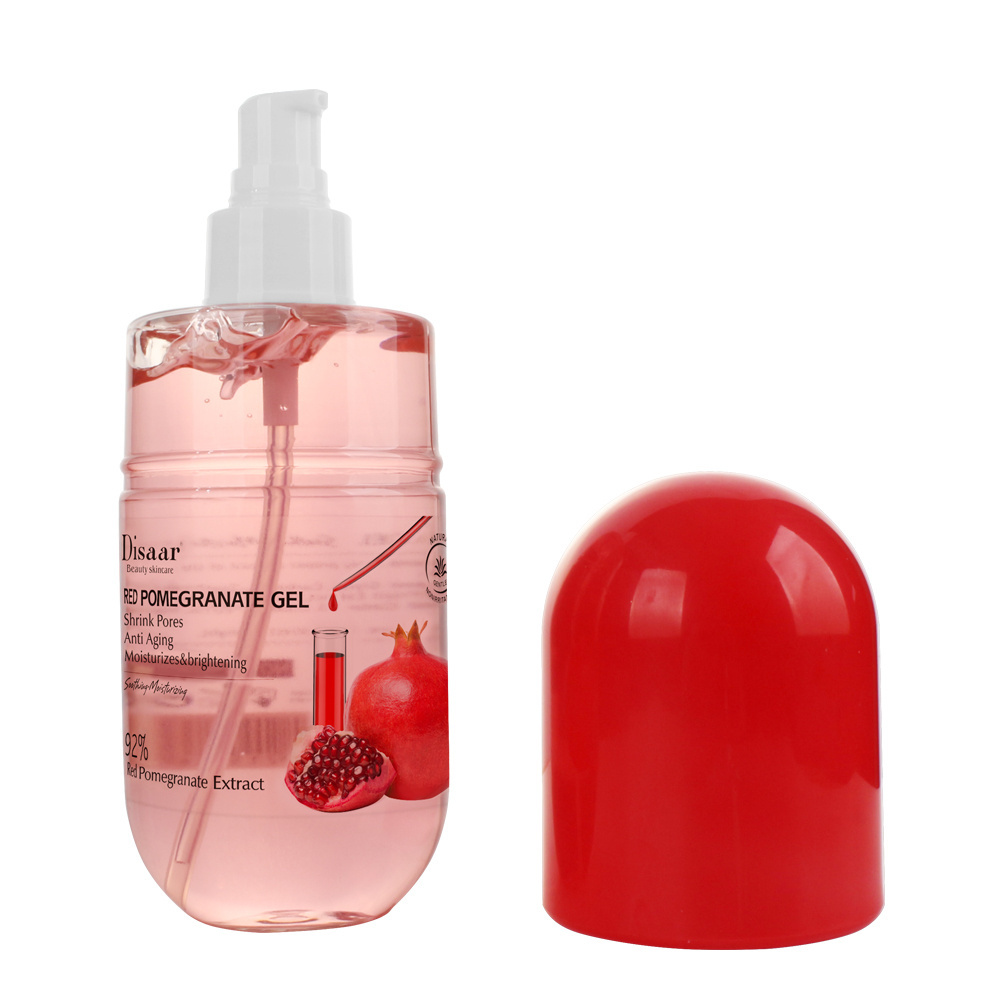 280ml Pure Organic Fruity Moisturizing Brightening Skin Care Natural 92% Red Pomegranate Soothing Gel