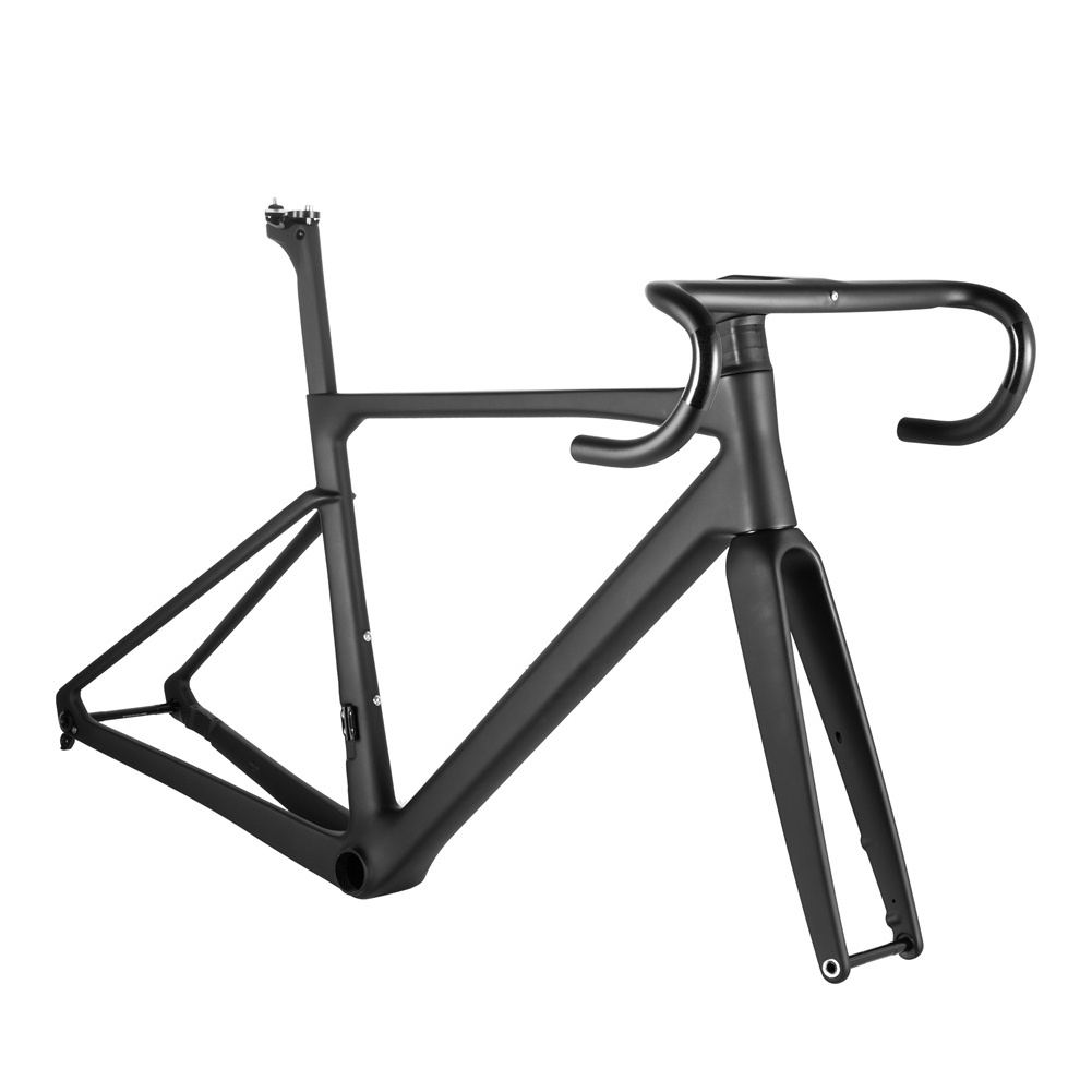 2022 New All Inner Cable Disc Road Carbon Frame T1000 Carbon Road Bike Frame Max Tire 700x32C Racing Bicycle Frameset