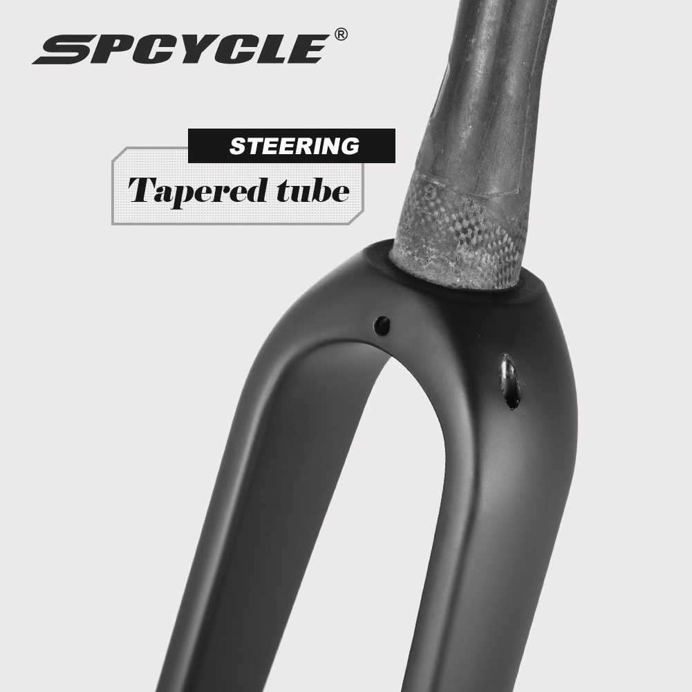 Free Shipping 700x45C Disc Tapered Cyclocross Bicycle Fork T1000 Carbon Gravel Bike Fork