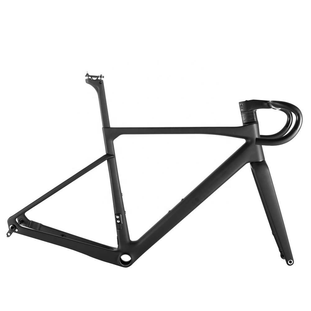 2022 New All Inner Cable Disc Road Carbon Frame T1000 Carbon Road Bike Frame Max Tire 700x32C Racing Bicycle Frameset