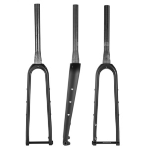 Free Shipping 700x45C Disc Tapered Cyclocross Bicycle Fork T1000 Carbon Gravel Bike Fork