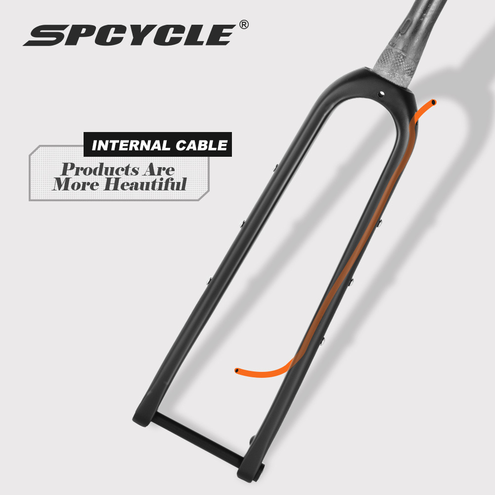 Free Shipping 700x45C Disc Tapered Cyclocross Bicycle Fork T1000 Carbon Gravel Bike Fork