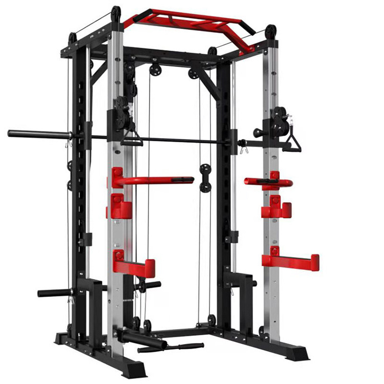 Discubrio Multi-Functional training rack Home Use Comprehensive Training Fitness Equipment Smith Machine Squat Rack