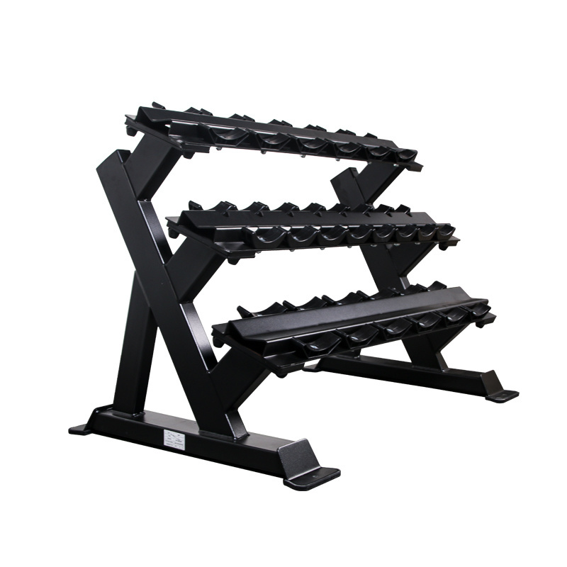 Fitness Gym Equipment 3 Tier Equipment Commercial Gym Use Dumbbell Storage Rack