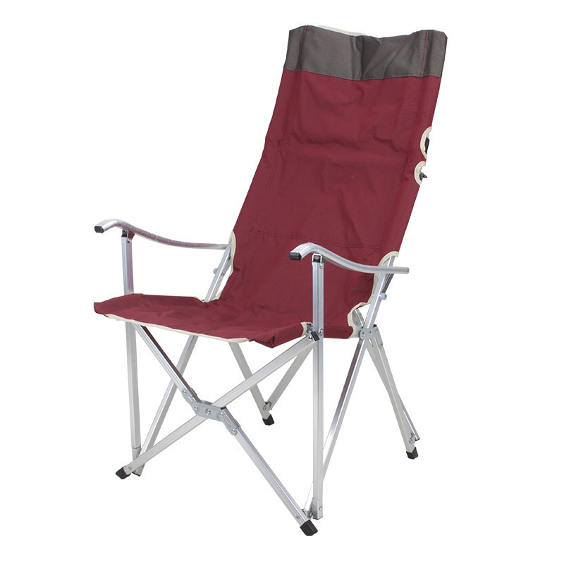 Outdoor Folding Thickened Aluminum Alloy Portable Backrest Field Camping Barbecue Beach Leisure Fishing Chair