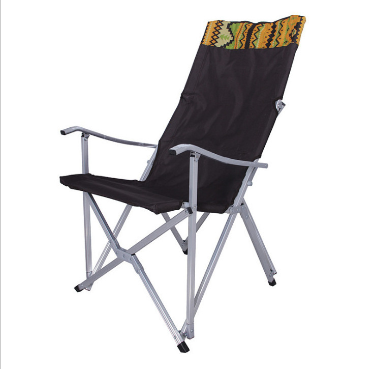 Outdoor Folding Thickened Aluminum Alloy Portable Backrest Field Camping Barbecue Beach Leisure Fishing Chair