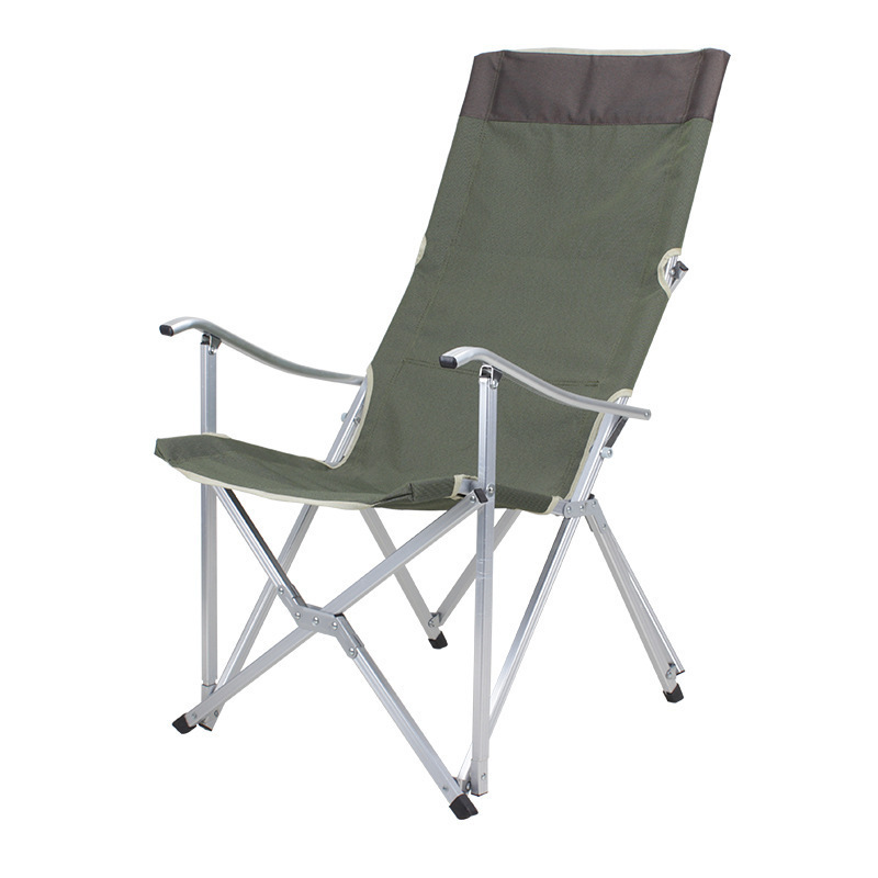 Outdoor Folding Thickened Aluminum Alloy Portable Backrest Field Camping Barbecue Beach Leisure Fishing Chair