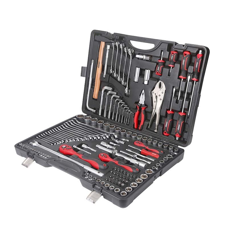 DISEN 142Pcs High Quality Durable Hand Spanner Tool Multifunctional Ratcheting Wrench Socket Set