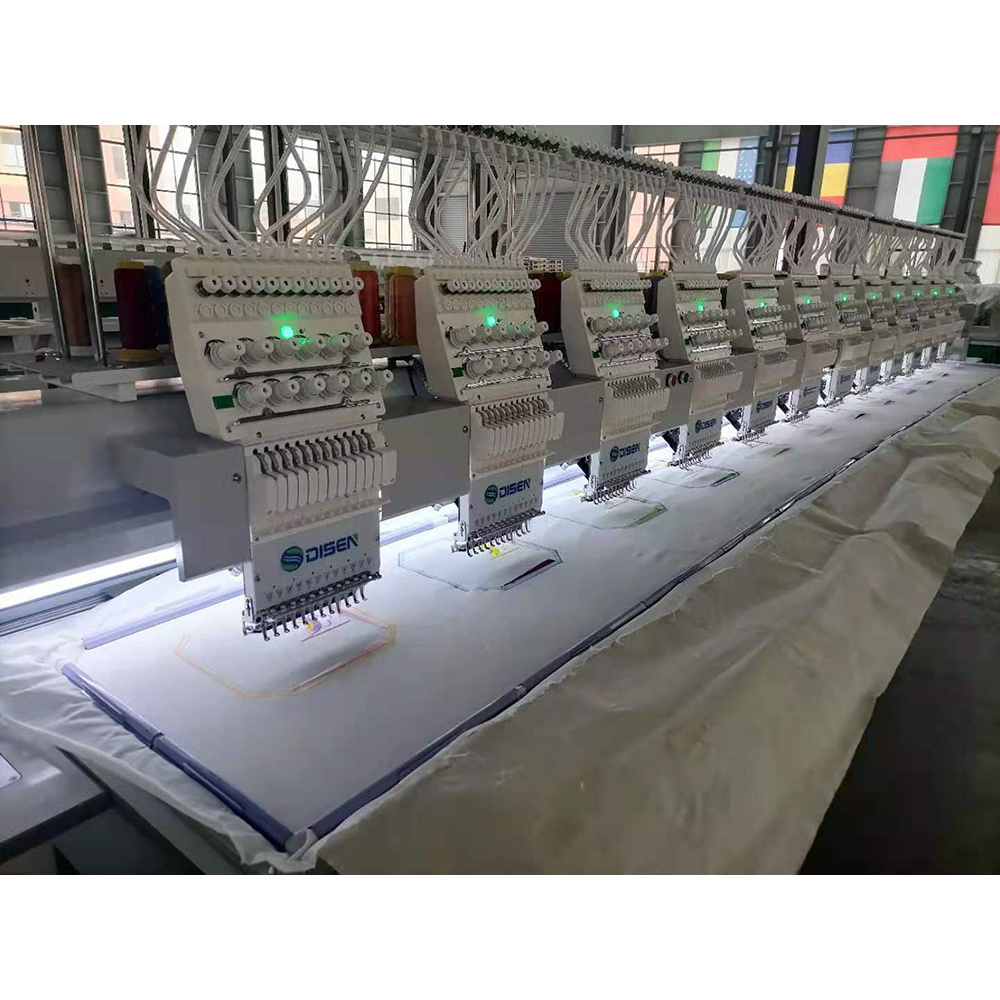 12 head 9 needle 6 tajima embroidery machine second happy barudan high quality gorgeous embroidery machine in banglade yn modle