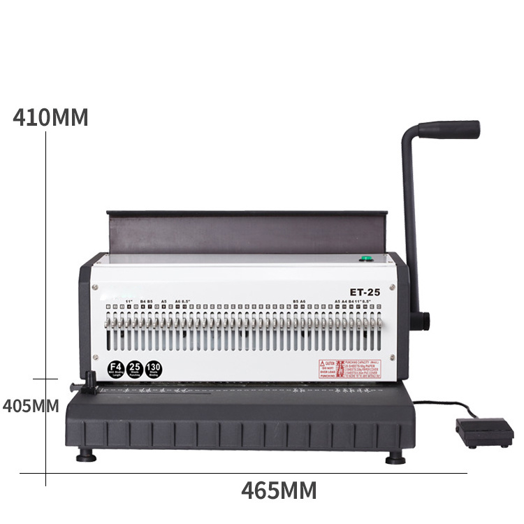 ET-25 Electric wire binding machine book binding machine wire binder punching and binding machine