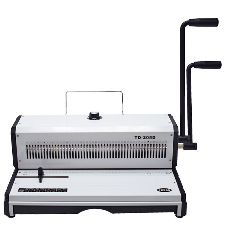 TD-205D High Quality Manual Double Coil Spiral Combo Double Handle Double Wire Binder A3 Calendar Binding Machine