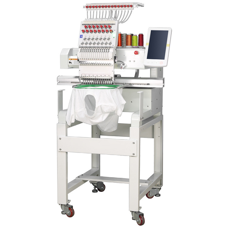 compact single head embroidery machine Automatic Flat T-shirt embroidery sequence katting machine price in pakis jent karhai